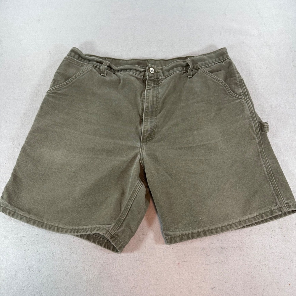 Carhartt Duck Canvas Carpenter Utility Shorts Olive Green Mens 38